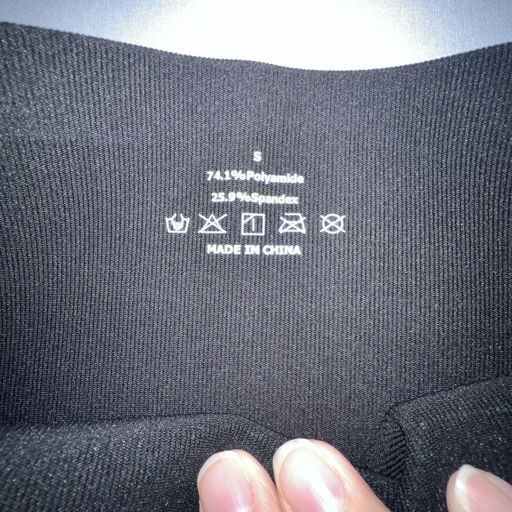 SiinSiin Black High Rise Fitted Wide Leg Athletic Yoga Pants - Picture 3 of 8